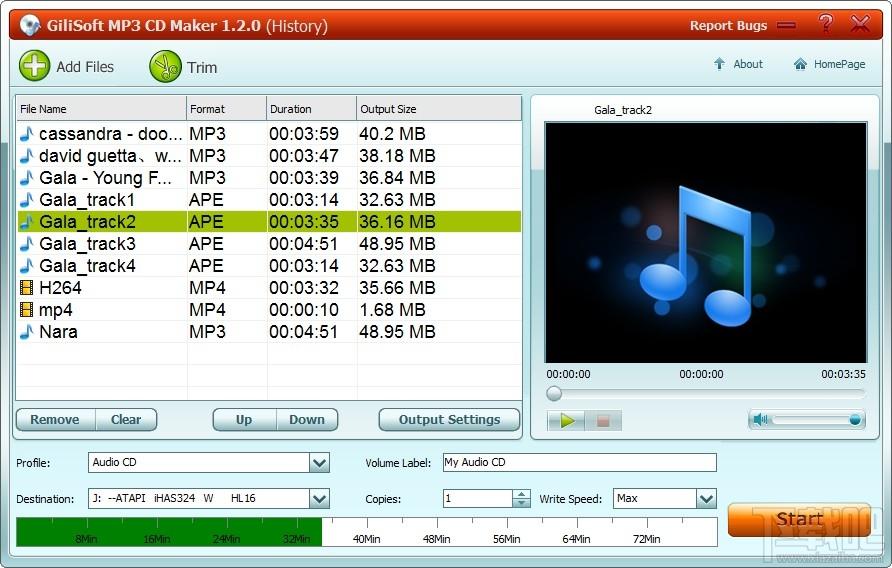 GiliSoft MP3 CD Maker,cd制作软件,mp3转cd刻录